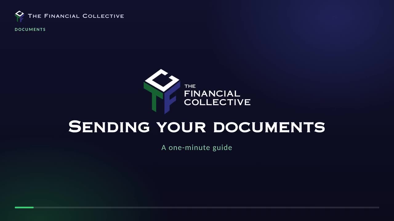 Opening frame of the Sending your documents video guide