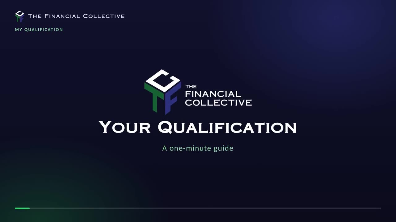 Opening frame of the My Qualification video guide
